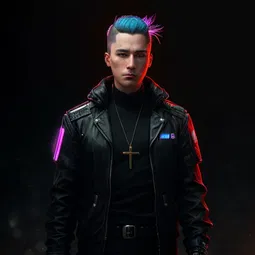 Priest Cyberpunk AI AI Character