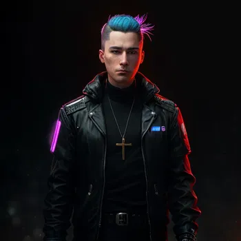AI Character Priest Cyberpunk AI