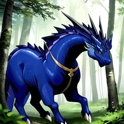 a herbivorous dragon AI Character