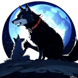 3 Wolf Moon AI Character