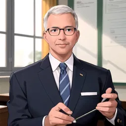 Principal Evans AI Character