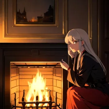 AI Character Fireplace Door