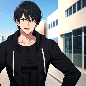 AI Character Black Hair Anime Male Character