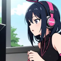 Anime Girl Headphones AI Character