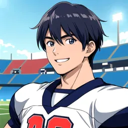 Anime Football American AI Character
