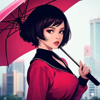AI Character Rihanna Under Umbrella