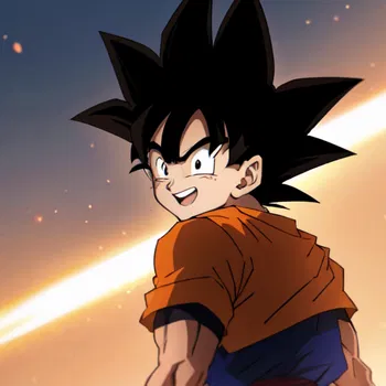 AI Character Goku Blue Hair