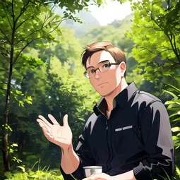 Wood Plant Stand AI Character