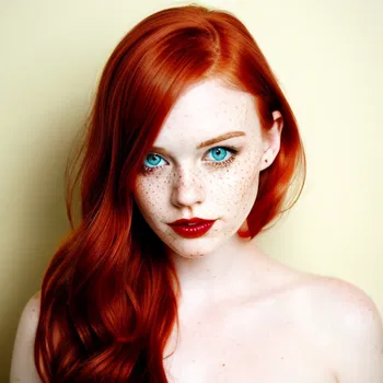 AI Character Naked Redheads with Freckles