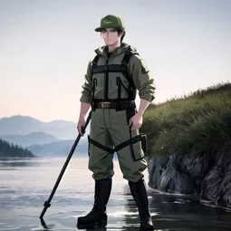 Waders with Boots AI Character