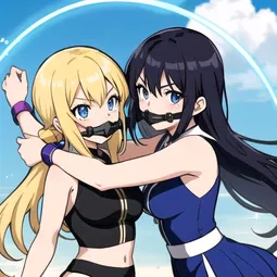 Anime 2 Girls Gagged AI Character