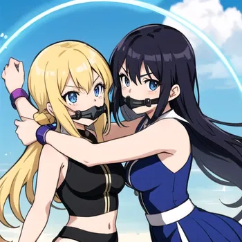 AI Character Anime 2 Girls Gagged