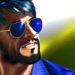 blue alan becker AI Character
