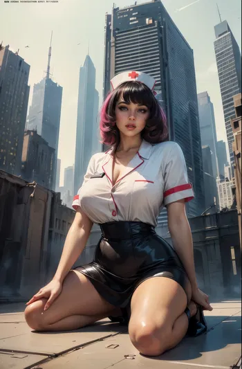 AI Character giantess nurse butt