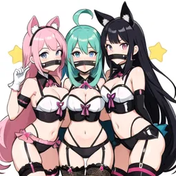 Gagged Garter Girls AI Character