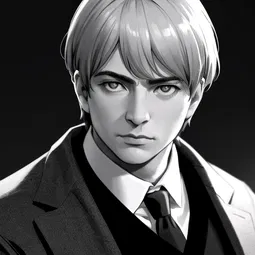 Black and Gold Suit AI Character