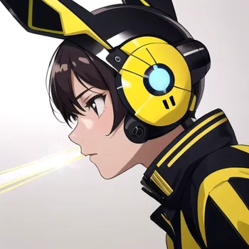 AI Character 黄色夹克喷洒