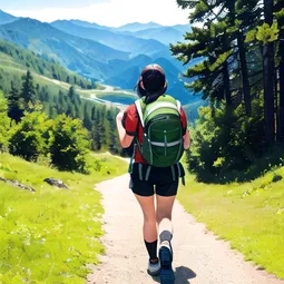 Hiker's Backpack AI Character