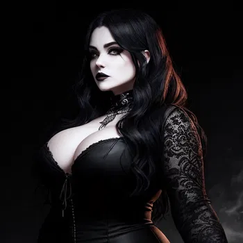 AI Character Thick Goth