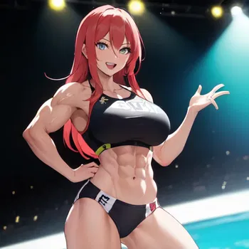 AI Character Naked Lady Body Builder