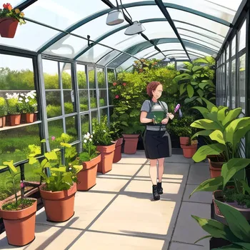 AI Character Greenhouse Shed