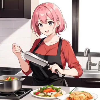 AI Character she loves to cook and she loves to eat