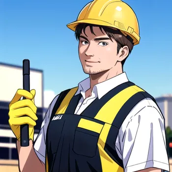 AI Character Construction Worker Costume
