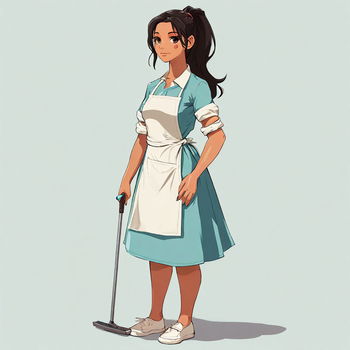 AI Character Cleaning Lady