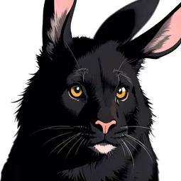 a black rabbit has seven lives AI Character