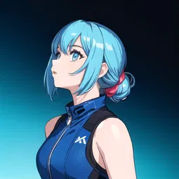 Blue Canvas of Youthful Days AI Character