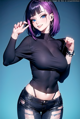 Goth Party Girl AI Character