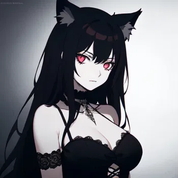 AI Character Wolf Cut Goth