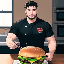 Bomber Burger AI Character