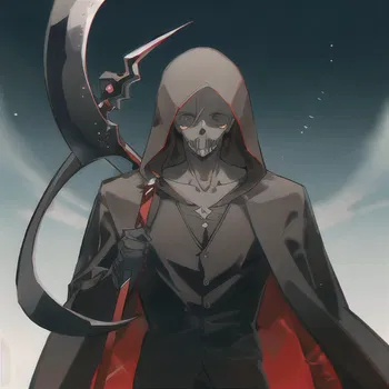 AI Character Grim Reaper with Scythe