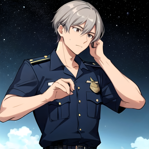 Profile of Anime Police Officer