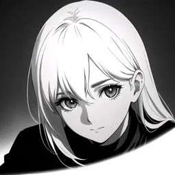 the unparalleled black & white AI Character