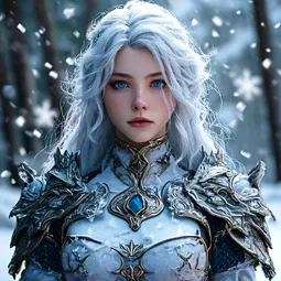 Selene Frostveil (The Winter Vanguard) AI Character