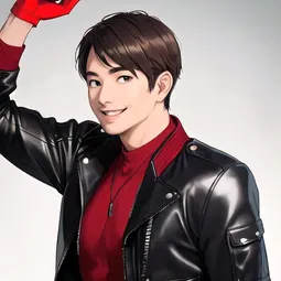 Leather Flight Jacket AI Character