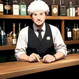Wandering Barman AI Character