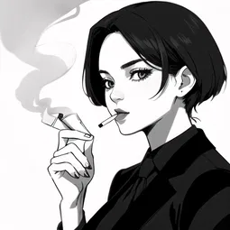 Ladies Smoking Cigarettes AI Character