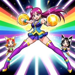 Glitter Force Characters AI Character