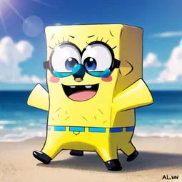 Spongebob Flexing AI Character