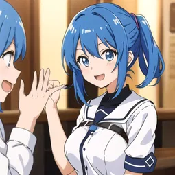 Blue Hair Anime Girl AI Character