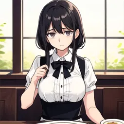 Waitress from Tasogare Otome x Amnesia AI Character