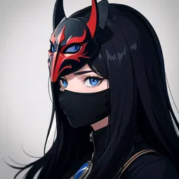 Mysterious Mask Visual Novel AI Character