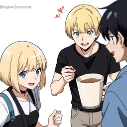 Anime Guy with the Blonde Bowl Cut AI Character