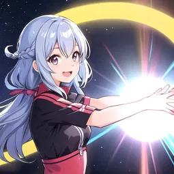 Neon Headphones Anime Girl AI Character
