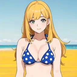 Polka Dot Bikini Yellow AI Character
