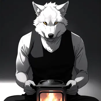 AI Character Wolf Stove