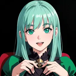 Green Velvet Chair AI Character